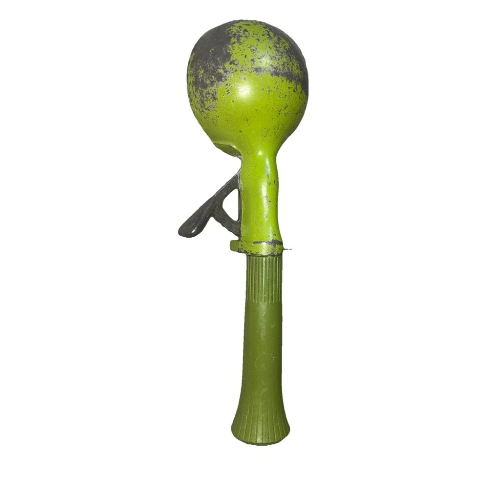 Vintage Disher Ice Cream Scoop Green Bonny Products USA  Size 16 2.5